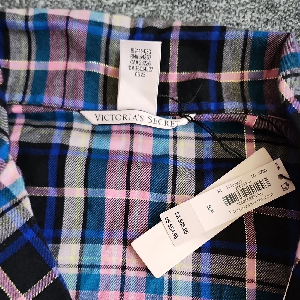 NWT Victoria's Secret Multicolor Plaid Pajama Set